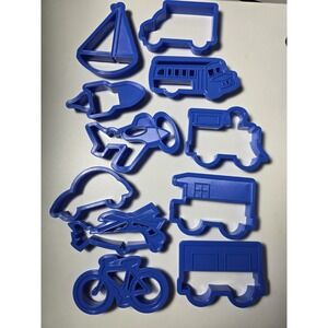 Planes Trains Automobiles Bike Boat Rocket Copter Cookie Cutter Set of 11  2"-4"